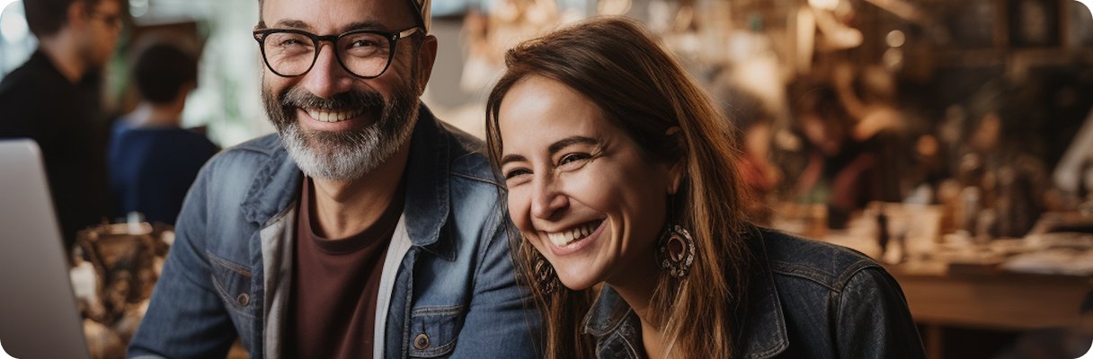 contact us man and woman smiling